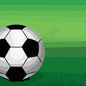 足球在球场上插图圆形联盟团队绿色体育场背景图片