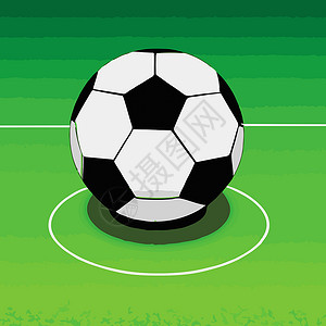 足球在球场上插图绿色体育场圆形团队联盟背景图片