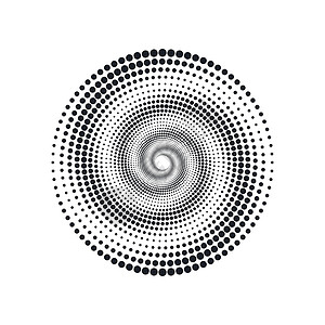 黑色圆大量虚圆螺旋旋旋涡旋流设计艺术作品墙纸螺旋白色网络圆圈流行音乐圆形创造力插图黑色插画