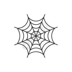 蜘蛛网图标标志徽标矢量黑色插图标识蜘蛛网络背景图片
