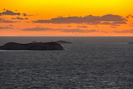 伊比萨岛地中海日出高清图片