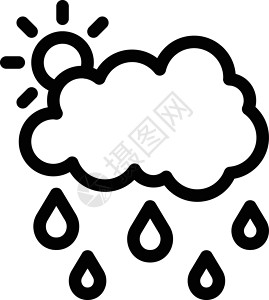 太阳环境风暴下雨天空气象插图多云雨滴预报季节背景图片