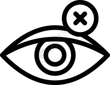 无愿景圆形镜片手表按钮插图禁令医疗眼睛光学眼球背景图片