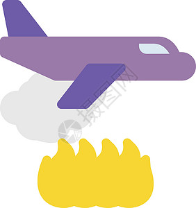 消防登高面平平面引擎运输航班危险航空公司救援插图旅行飞机情况插画