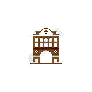 Gate 图标徽标设计框架安全标识建筑学边界障碍入口房子背景图片