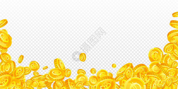 欧洲硬币欧洲联盟的欧元硬币贬值 碎金利润金币百万富翁墙纸财富现金运气金子飞行银行业设计图片