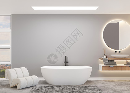 浴室图房间3d渲染高清图片