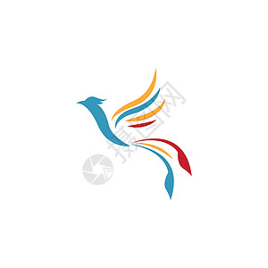凤凰徽标图标设计翅膀商业动物公司羽毛创造力火焰标识徽章插图背景图片