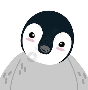 灰色企鹅企鹅连环漫画插画