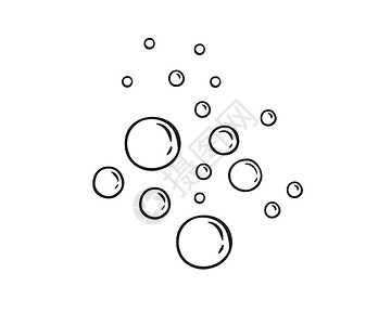 白色圆圈水矢量说明设计模板反射圆形圆圈插图肥皂泡沫白色液体涂鸦插画