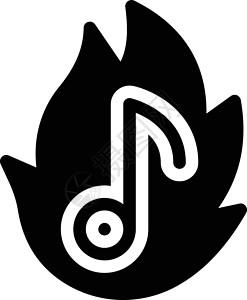 音乐插图玩家派对创造力火焰标识商业歌曲旋律视频背景图片