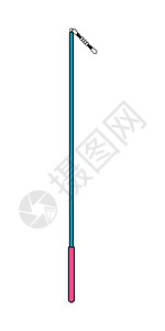 棍棒绿色旋转配饰体操运动插图粉色背景图片