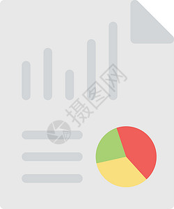 饼图表帐户报告文档市场插图统计生长商业数据金融背景图片