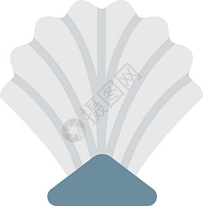 贝壳牡蛎海洋动物贝类海滩扇贝艺术食物标识插图背景图片
