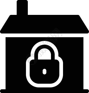 家居住宅挂锁钥匙房子插图按钮商业建筑财产安全背景图片
