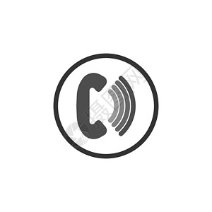 电话图标标识标志设计模板设计矢量界面服务网站热线商业聊天插图拨号按钮听筒背景图片