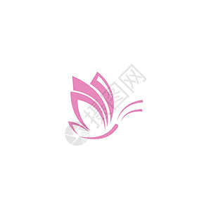 蝴蝶徽标图标设计矢量插图瑜伽昆虫创造力化妆品卡片橙子温泉公司艺术背景图片