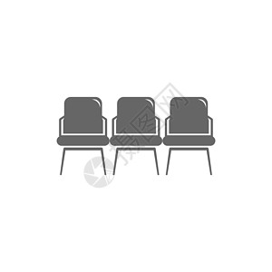 座位图标主席图标 平板设计插图模板黑色座位家具扶手椅长椅桌子休息室商业收藏手臂插画