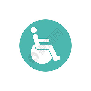 轮椅图标徽标矢医院艺术标识车轮通道图像病人安全插图椅子背景图片