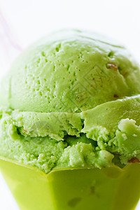 冰霜甜点牛奶奶油绿色冰淇淋背景图片