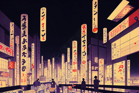 东京京城的夜景之夜观高清图片