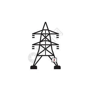 电极图标工程工业基础设施危险插图植物电压活力力量电缆插画