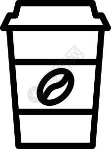 纸杯咖啡咖啡饮料液体回收插图纸杯商业杯子白色食物早餐插画