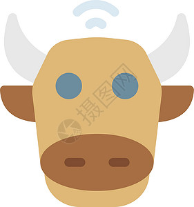 牛头奶牛动物互联网农业网络牛肉家畜农场技术上网控制设计图片