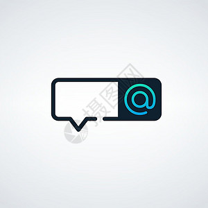 微博中找素材用于电子邮件支持的社交媒体按钮 在线聊天 股票矢量插图在白色背景中被孤立设计图片