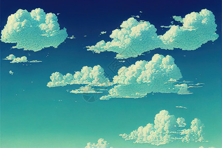 蓝蓝天空和云云太阳白色蓝色背景图片