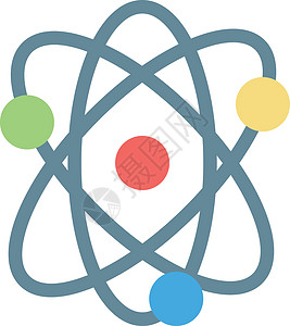 原子化学力量实验室教育插图圆圈科学电子物理中风背景图片