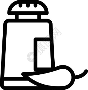 玻璃器摇晃器香料插图味道厨房烹饪瓶子用具调味品食物餐厅插画