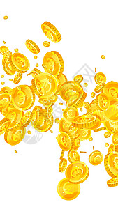 欧洲联盟的欧元硬币贬值 碎金墙纸卡片空气宝藏金子大奖飞行优胜者金币现金背景图片