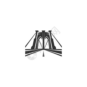 桥标图标设计插图建筑办公室旅行技术城市地标身份蓝色建筑学旅游背景图片