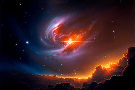 天空在山上 银河和太空地球水池小说魔法星系辉光彗星电视灯塔地震背景图片