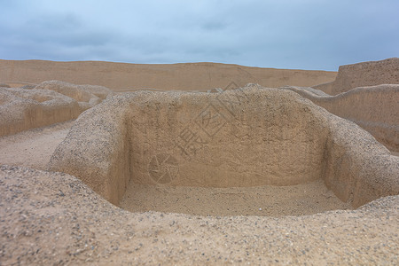 秘鲁卡拉苏佩圣地圣城考古遗址 秘鲁文化拉丁中心仪式考古学寺庙建筑废墟遗产城市背景图片