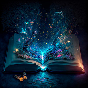 有魔法的书做梦天空高清图片