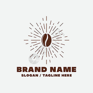 简单的咖啡标识设计模板Name圆圈字体环境正方形插画家徽标三角形商业品牌身份背景图片