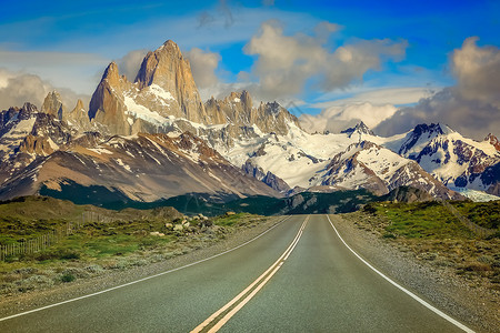 圣克鲁斯山脉圣克鲁斯省智利高清图片