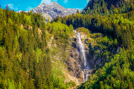 索尔杜克瀑布自然风景高清图片