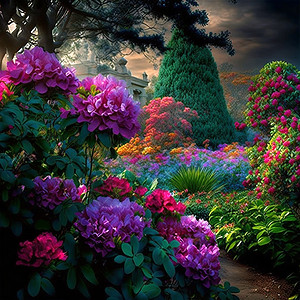 阳光下的魔法花园 美丽的花朵 大自然的美丽高清图片