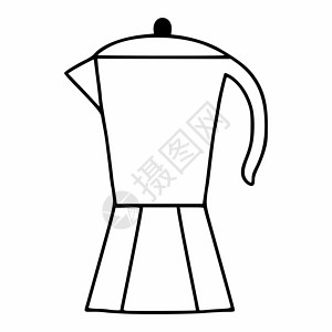 扎布耶茶卡煮咖啡的咖啡机 涂鸦式咖啡机 厨房电动电器等设备黑色涂鸦公寓器具草图酿造机器用具染色房子设计图片