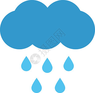 蓝色雨雨 矢量插画