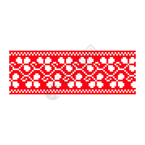 传统乌克兰无缝裁缝风格的斯拉夫装饰品插图纺织品文化艺术刺绣墙纸图案像素化包装民间背景图片