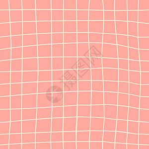 粉色棋盘矢量模式 手画桌布纹理背景图片
