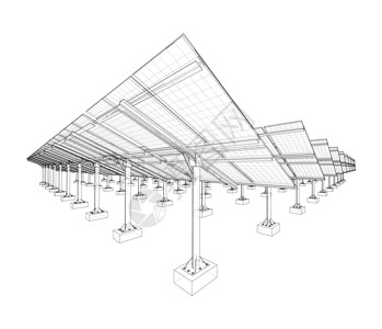 生态绿廊太阳能小组概念能源细胞绘画环境框架技术建造业环境保护力量活力插画