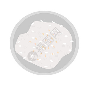酸枣蜜饯大米椰子牛奶 炸白芝麻插画