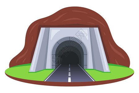 隧道切入山里设计图片