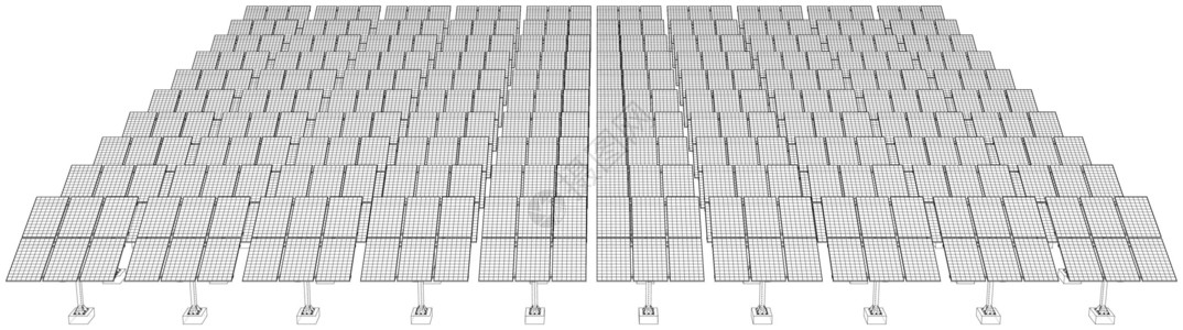 太阳电池工程制图储蓄高清图片
