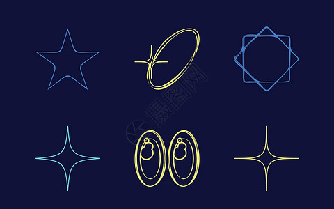 设计中的再进未来元素 野蛮的恒星和花形 网络受挫元素海报艺术天空技术圆圈星星地球金光服饰空间设计图片